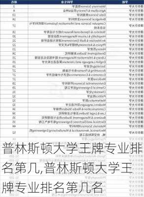 普林斯顿大学王牌专业排名第几,普林斯顿大学王牌专业排名第几名