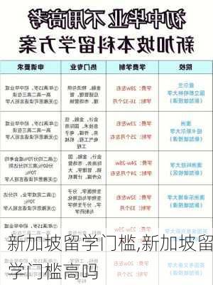 新加坡留学门槛,新加坡留学门槛高吗