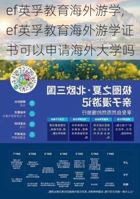 ef英孚教育海外游学,ef英孚教育海外游学证书可以申请海外大学吗