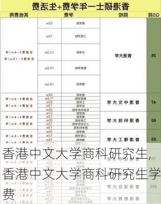 香港中文大学商科研究生,香港中文大学商科研究生学费