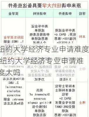 纽约大学经济专业申请难度,纽约大学经济专业申请难度大吗