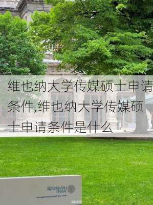 维也纳大学传媒硕士申请条件,维也纳大学传媒硕士申请条件是什么