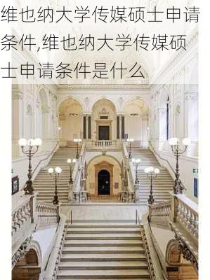 维也纳大学传媒硕士申请条件,维也纳大学传媒硕士申请条件是什么