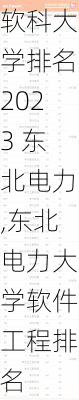 软科大学排名2023 东北电力,东北电力大学软件工程排名