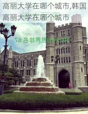 高丽大学在哪个城市,韩国高丽大学在哪个城市