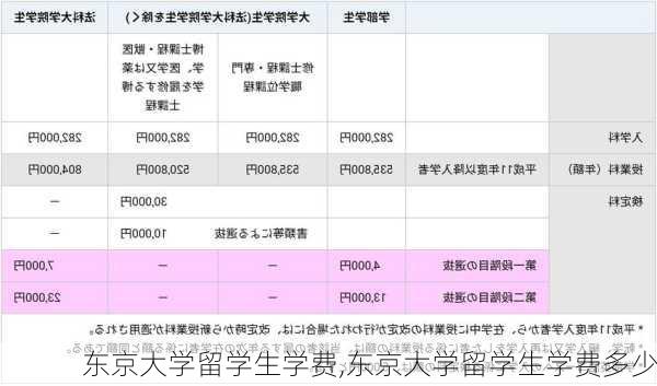 东京大学留学生学费,东京大学留学生学费多少