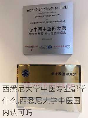 西悉尼大学中医专业都学什么,西悉尼大学中医国内认可吗