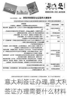 意大利签证办理,意大利签证办理需要什么材料