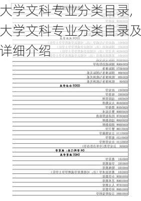 大学文科专业分类目录,大学文科专业分类目录及详细介绍